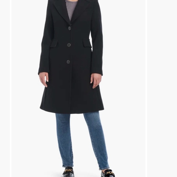 Kate Spade New York Wool blend coat with removable faux fur collar - Picture 3 of 10